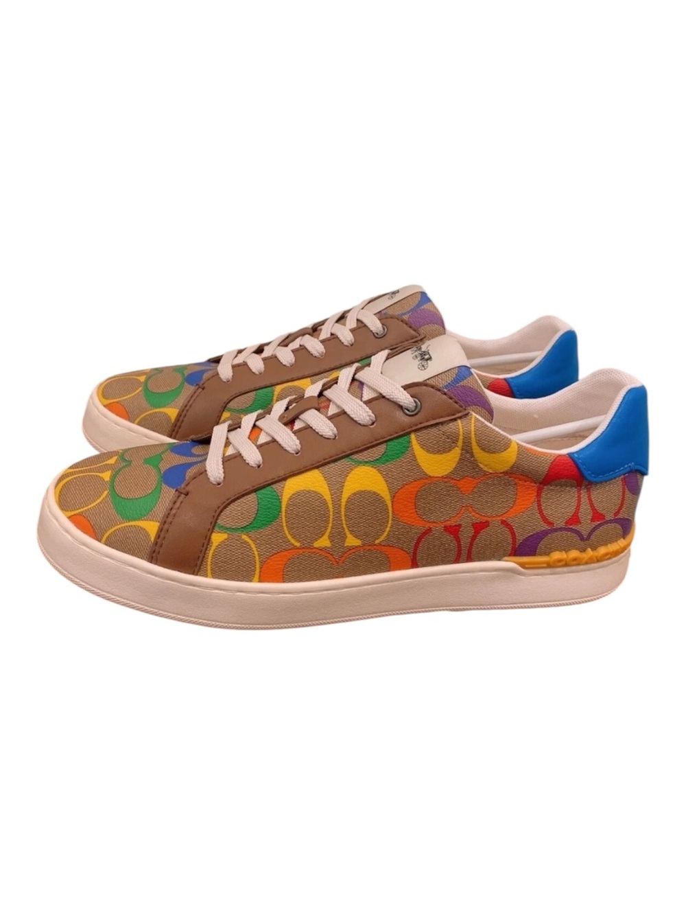 Coach Multicolor Low Clip Signature Sneakers Multicolor New Size 10.5 Men/Unisex - Picture 2 of 4
